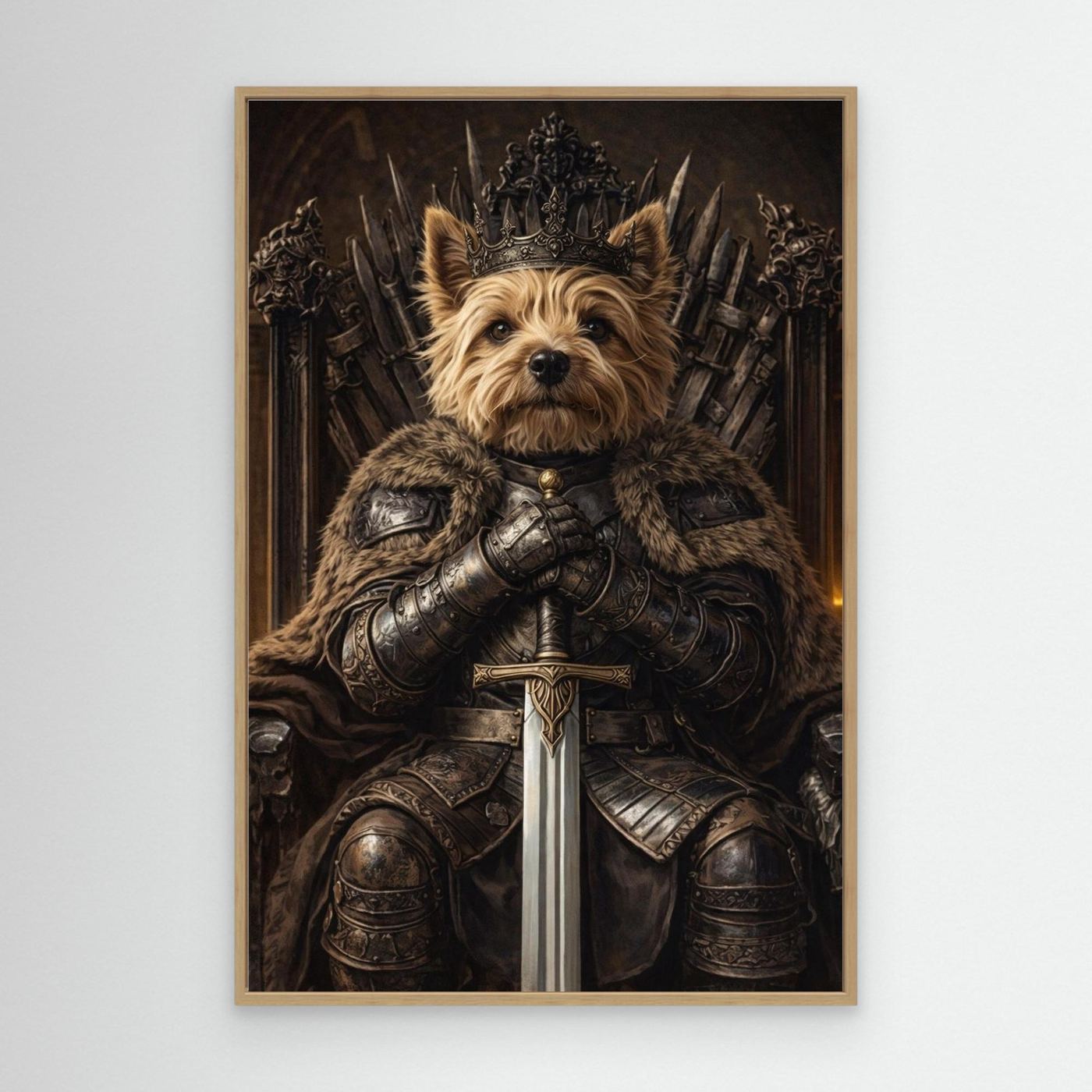 The Throne King - Personalized Pet Canvas Print