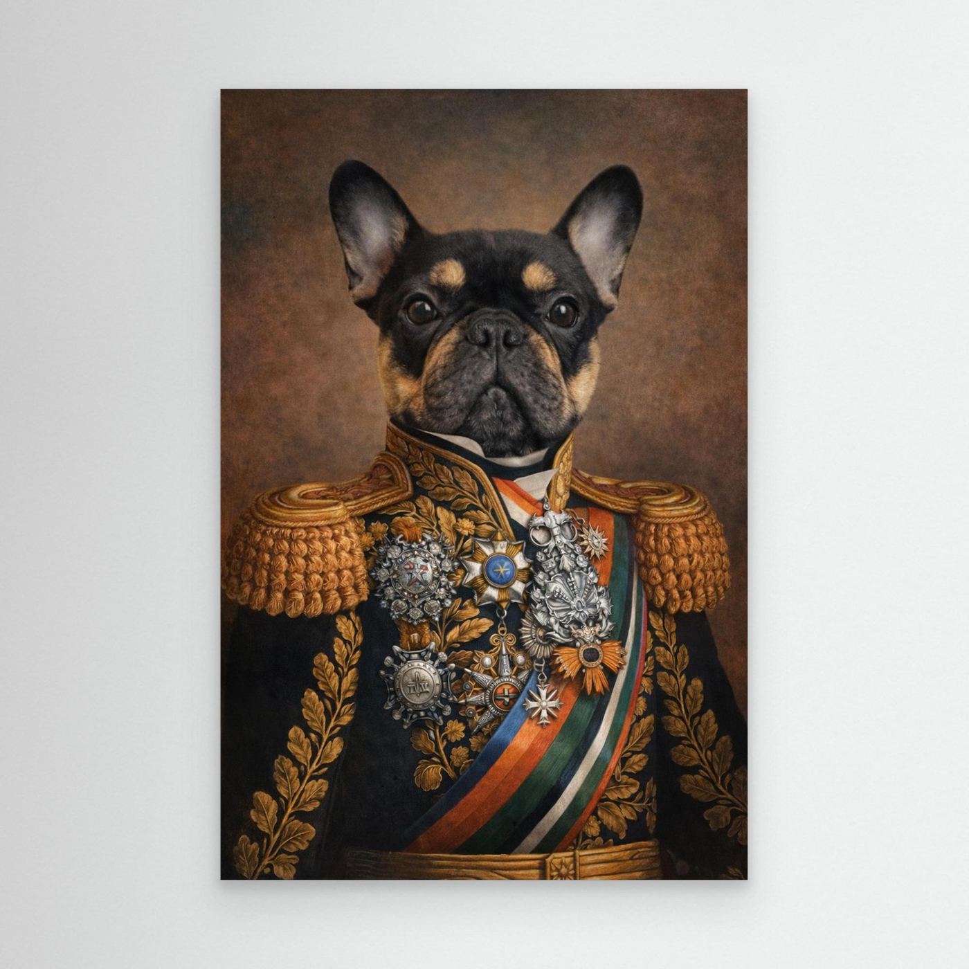 The Little Commander - Personalized Pet Canvas Print