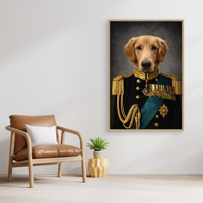 The Decorated General - Personalized Pet Canvas Print