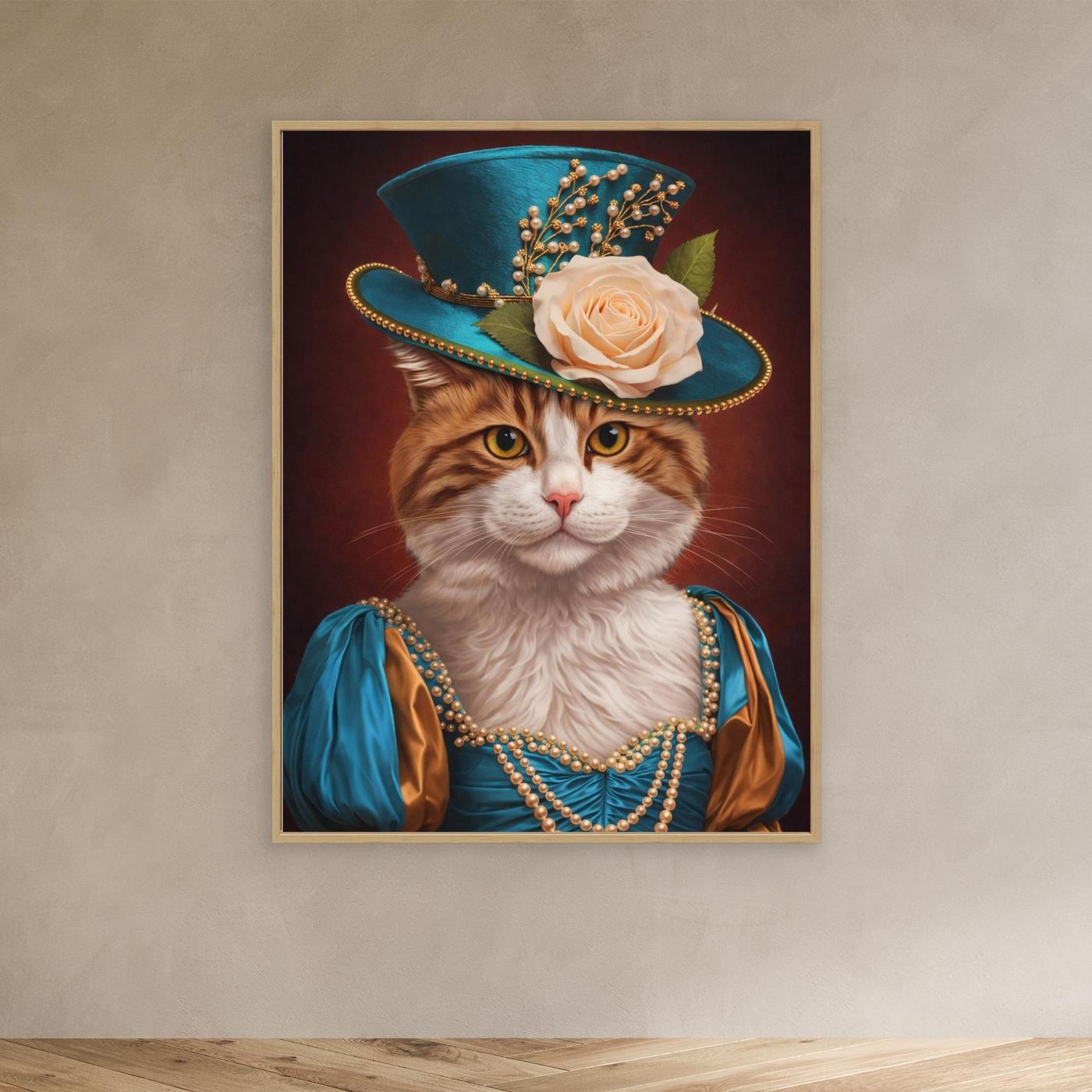 The Elegant Duchess – Victorian Cat Portrait Personalized Canvas Print