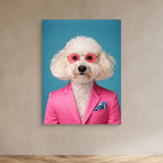 The Glam Pup – Trendy Pet Portrait Personalised Canvas Print