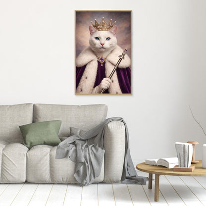 Crowned Queen - Personalised Pet Canvas Print