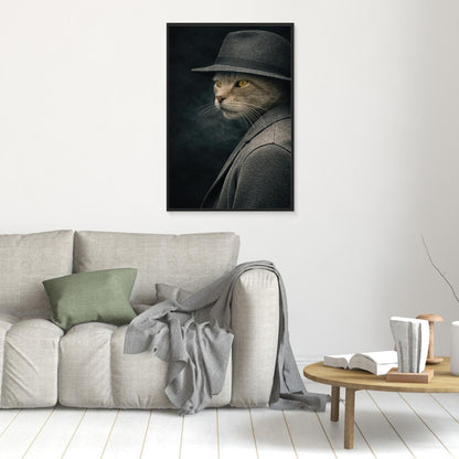 The Shadow Investigator – Noir Pet Portrait Personalized Canvas Print