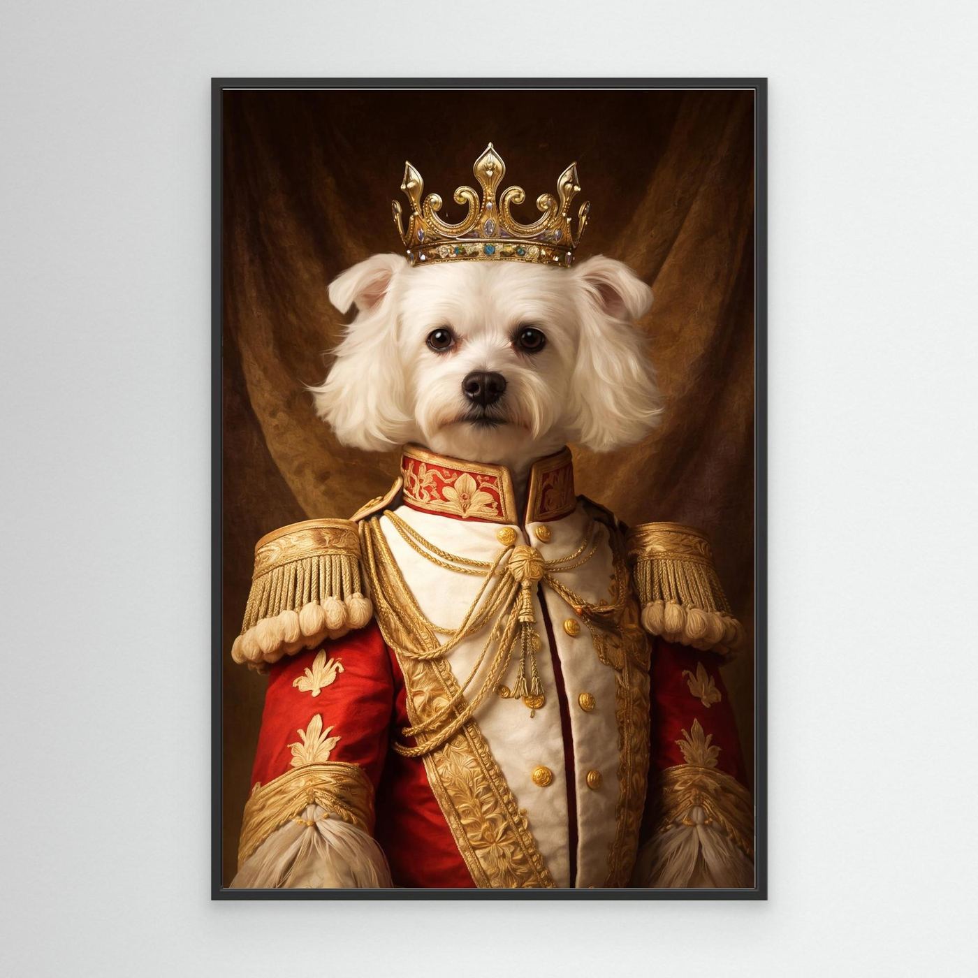 The Noble King - Personalized Pet Dog Canvas Print