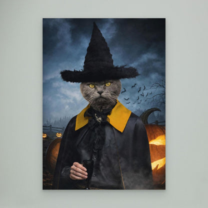 The Midnight Witch - Personalized Pet Canvas Print