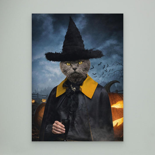 The Midnight Witch - Personalized Pet Canvas Print