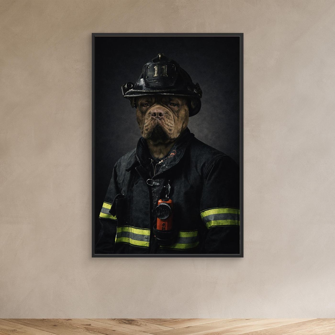 The Firefighter - Personalized Pet Canvas Print