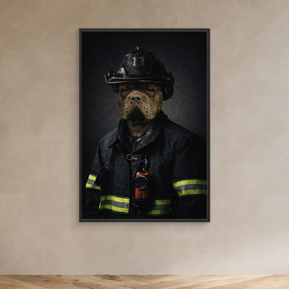 The Firefighter - Personalized Pet Canvas Print