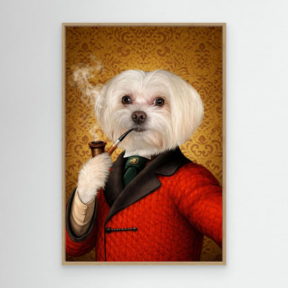The Distinguished Sir - Personalized Pet Canvas Print