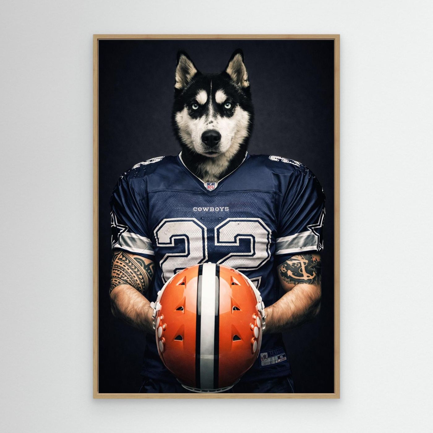 The Touchdown King – Personalized Pet Canvas Print