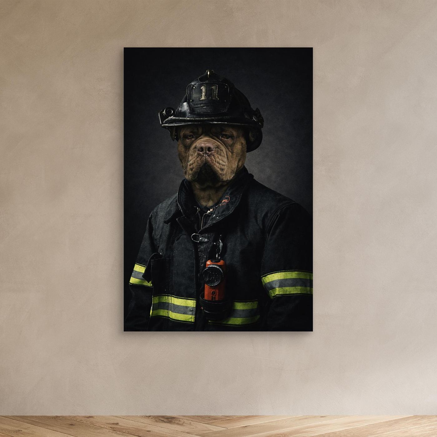 The Firefighter - Personalized Pet Canvas Print