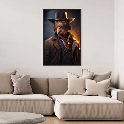 The Frontier Ranger - Personalized Pet Canvas Print