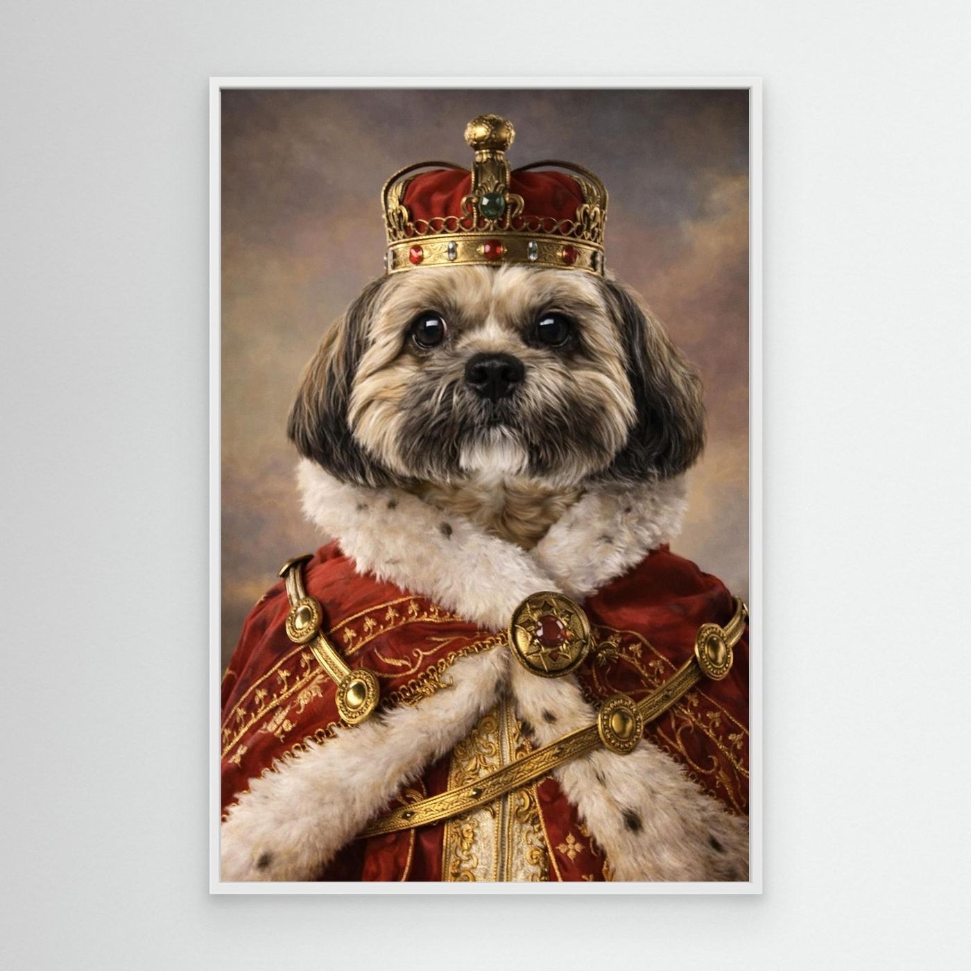 The Royal King - Personalized Pet Canvas Print