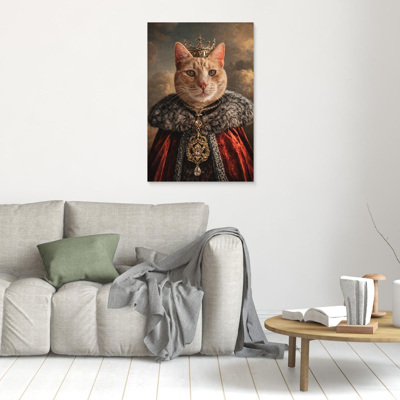 The Regal Queen - Personalized Pet Canvas Print
