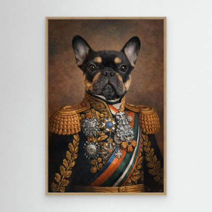 The Little Commander - Personalized Pet Canvas Print