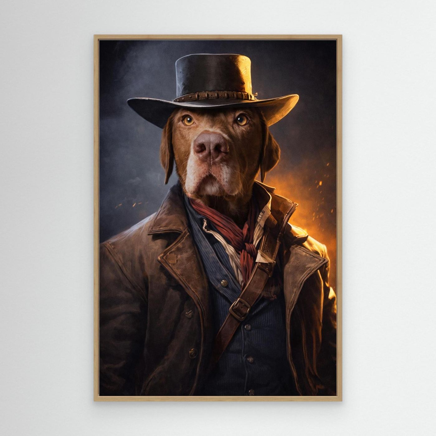The Frontier Ranger - Personalized Pet Canvas Print