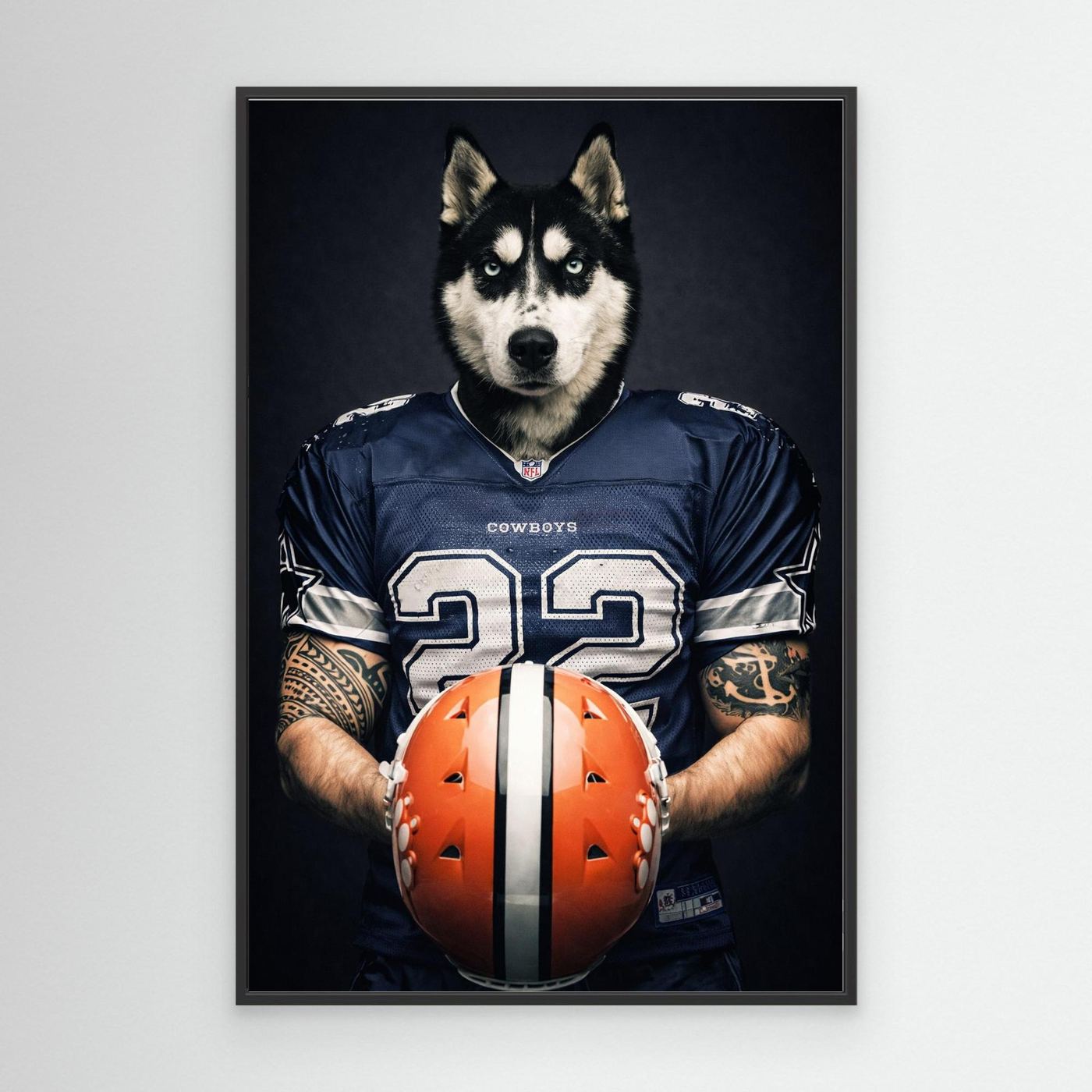 The Touchdown King – Personalized Pet Canvas Print