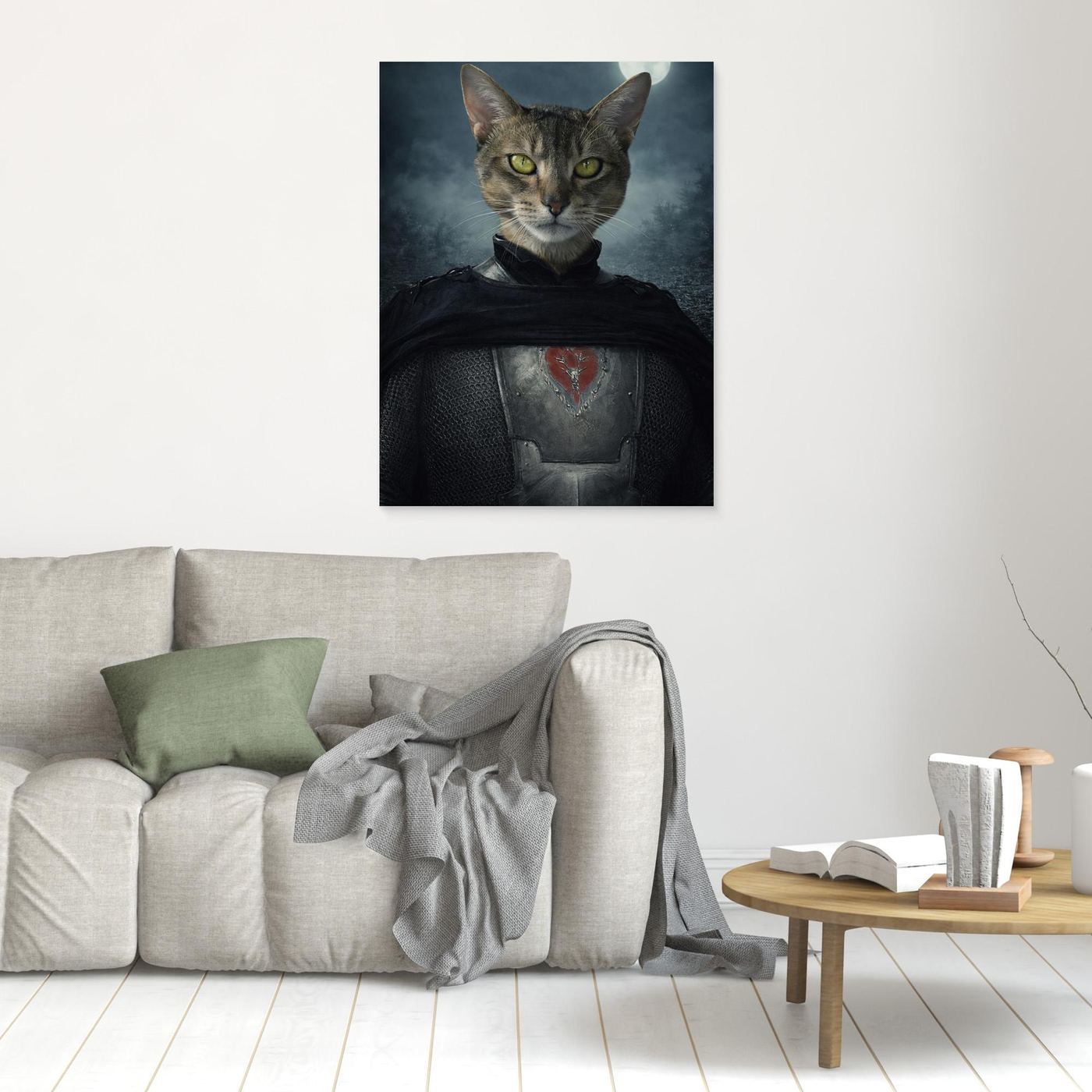 The Midnight Guardian – Fantasy Pet Portrait Personalized Canvas Print