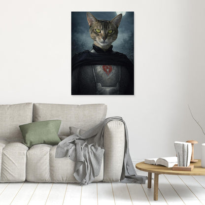 The Midnight Guardian – Fantasy Pet Portrait Personalized Canvas Print