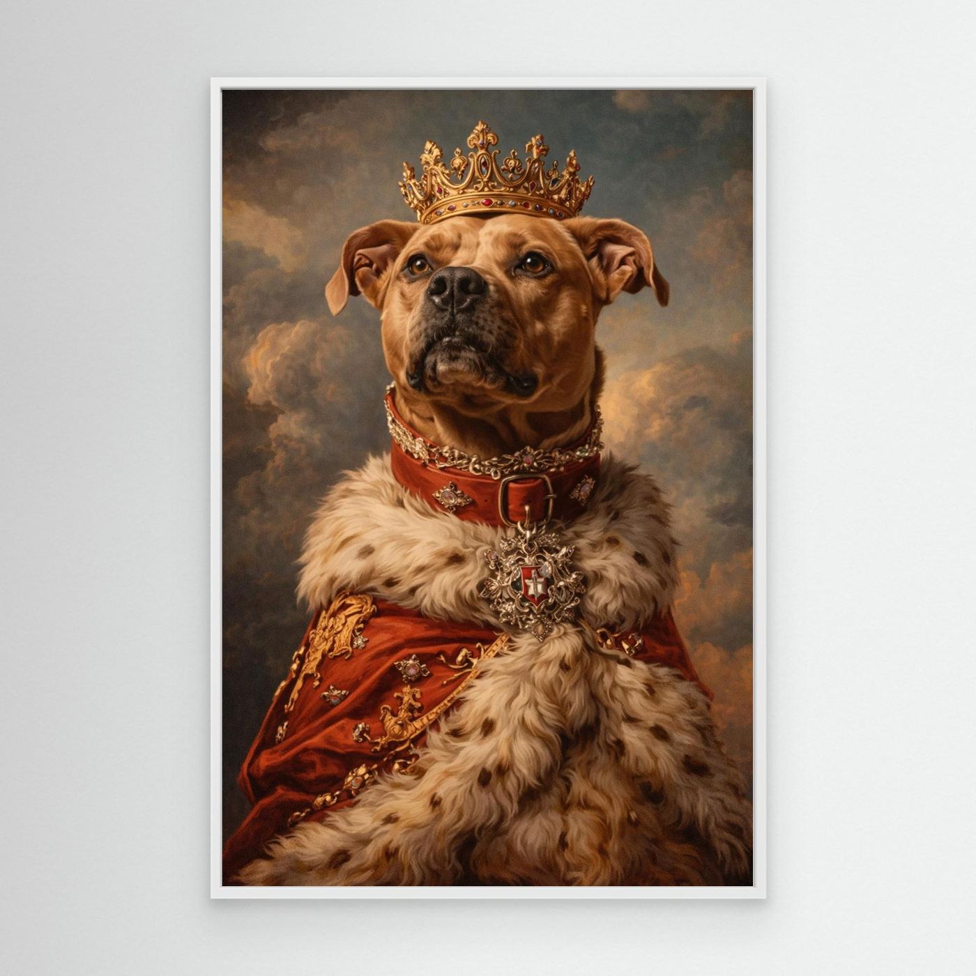 The Crowned Queen - Personalized Pet Canvas Print