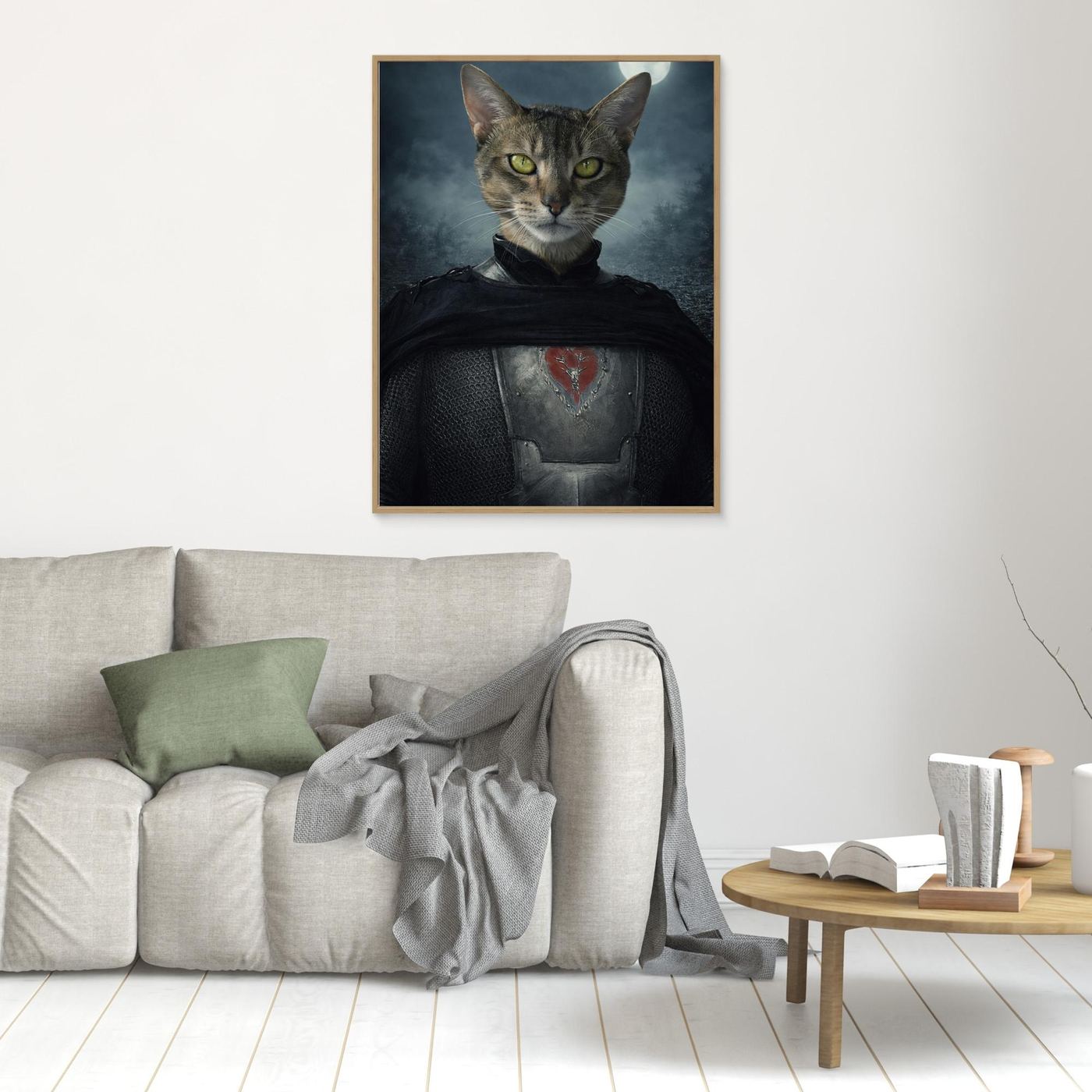 The Midnight Guardian – Fantasy Pet Portrait Personalized Canvas Print