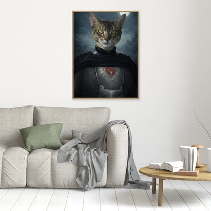 The Midnight Guardian – Fantasy Pet Portrait Personalized Canvas Print