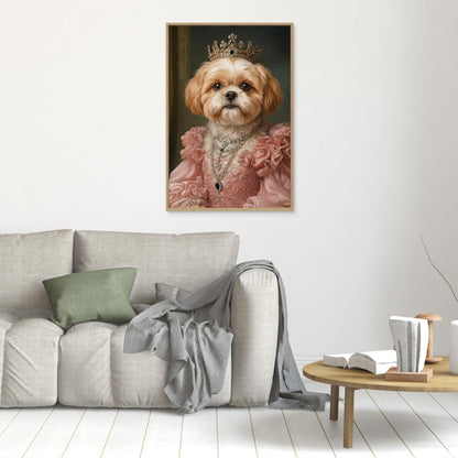 Crowned Princess - Personalized Pet Canvas Print