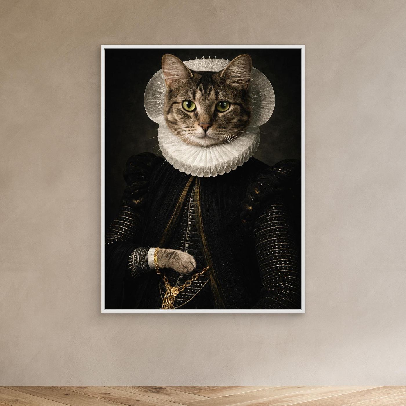 The Royal Courtier – Classic Cat Portrait Personalized Canvas Print