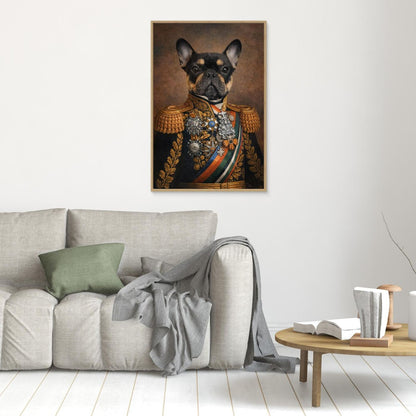The Little Commander - Personalized Pet Canvas Print