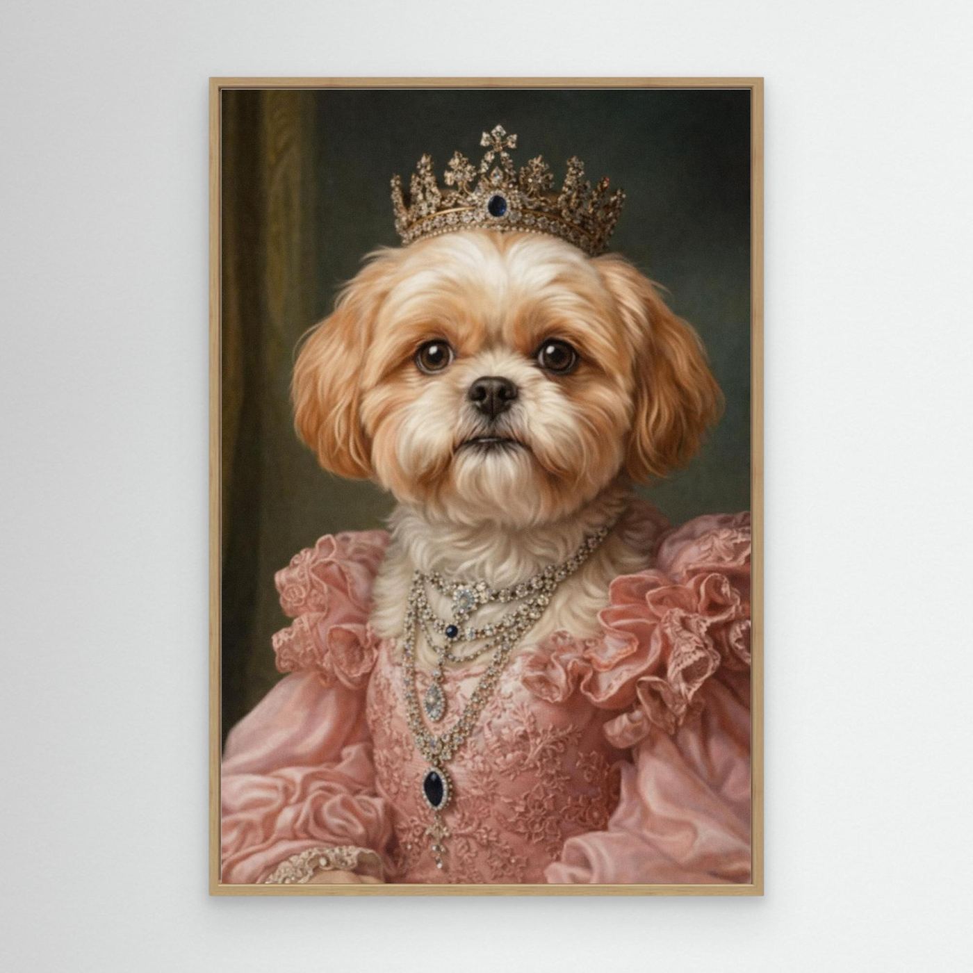 Crowned Princess - Personalized Pet Canvas Print
