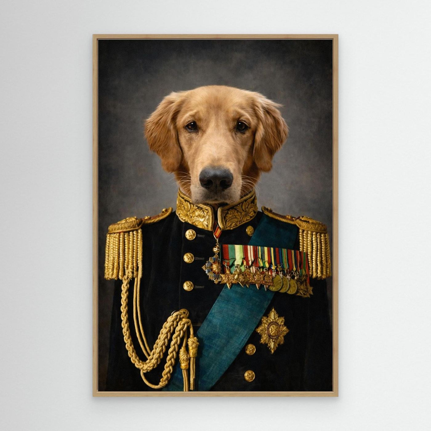 The Decorated General - Personalized Pet Canvas Print