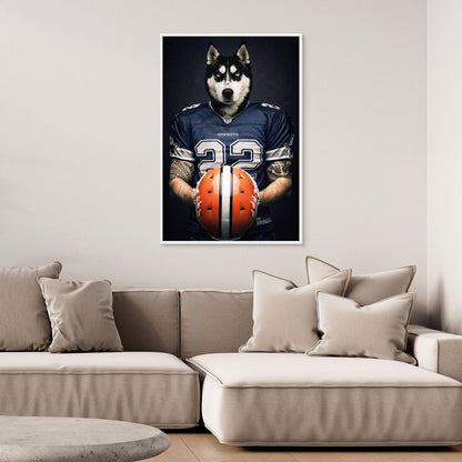 The Touchdown King – Personalized Pet Canvas Print