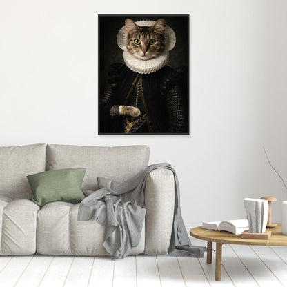 The Royal Courtier – Classic Cat Portrait Personalized Canvas Print