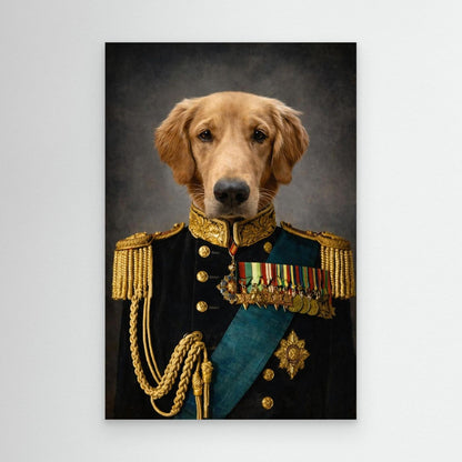 The Decorated General - Personalized Pet Canvas Print