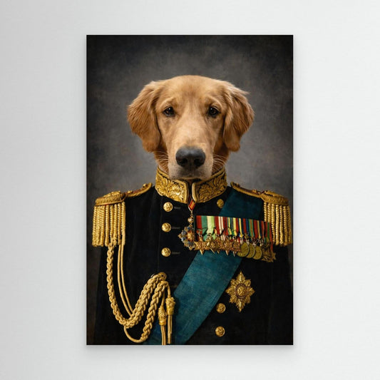 The Decorated General - Personalized Pet Canvas Print