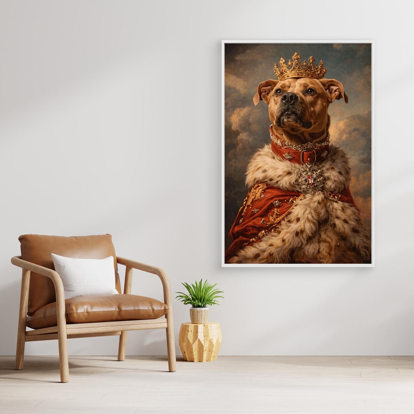 The Crowned Queen - Personalized Pet Canvas Print