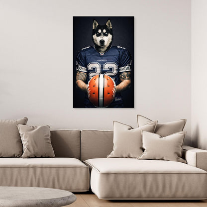 The Touchdown King – Personalized Pet Canvas Print