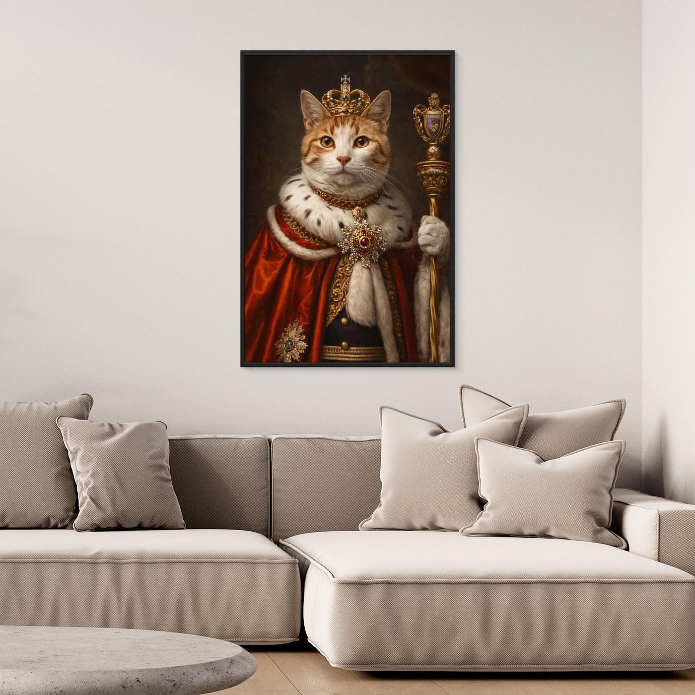 The Royal Monarch - Personalized Pet Canvas Print