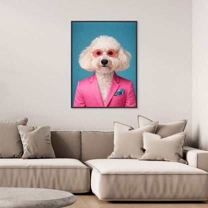 The Glam Pup – Trendy Pet Portrait Personalised Canvas Print