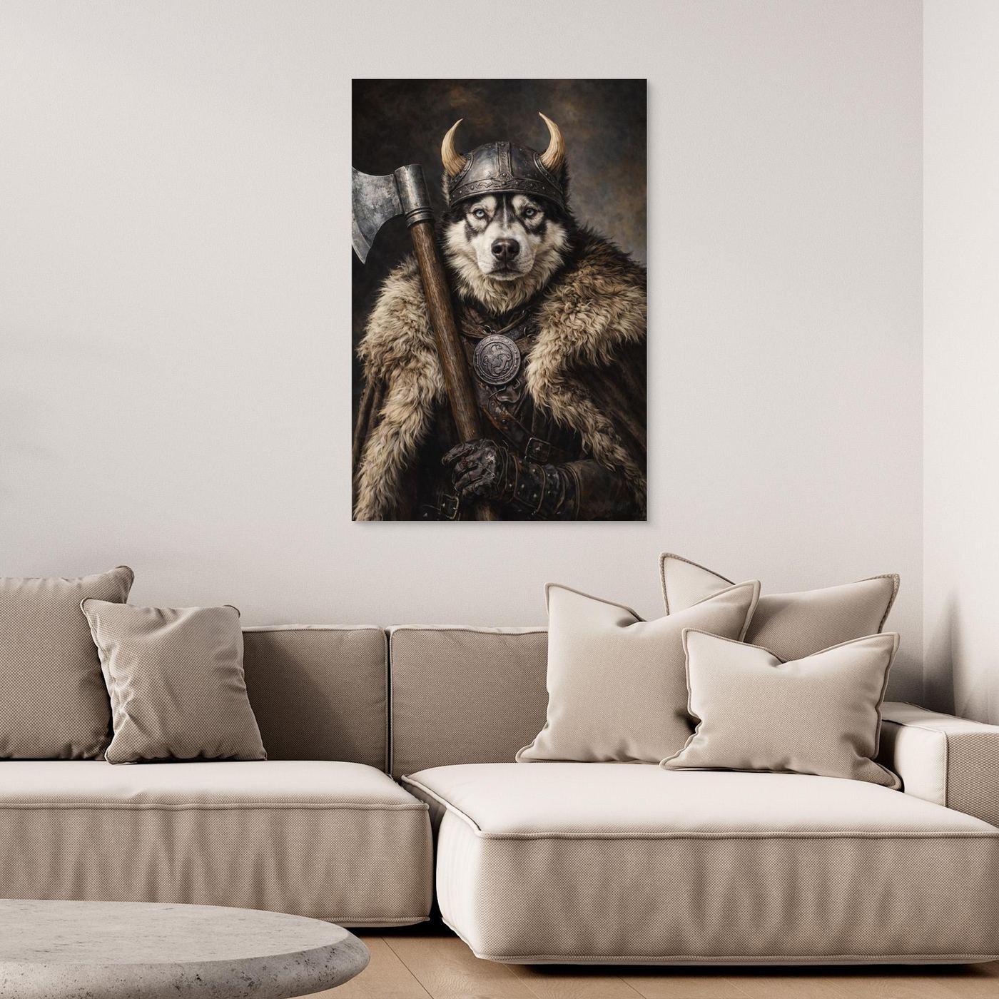 The Viking Warrior - Personalized Pet Canvas Print