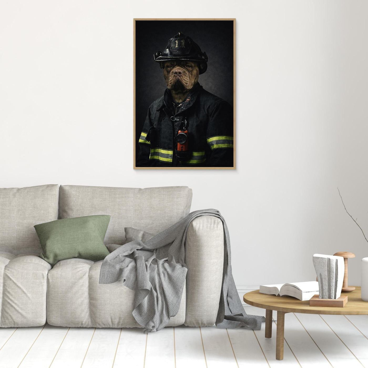 The Firefighter - Personalized Pet Canvas Print