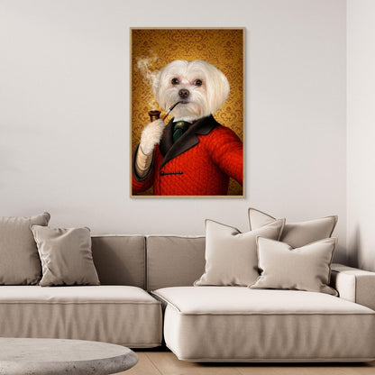 The Distinguished Sir - Personalized Pet Canvas Print