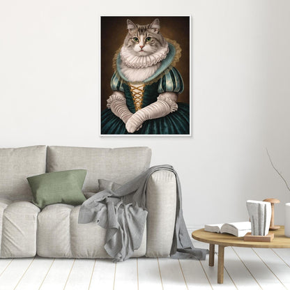 The Duchess of Whiskers – Classic Cat Artwork Portrait Personalized Canvas Print