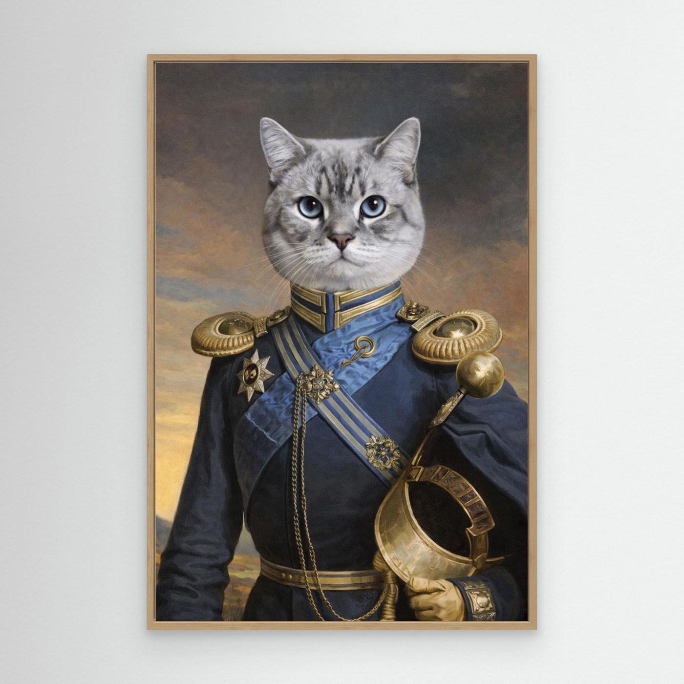 The Royal Commander - Personalized Pet Canvas Print