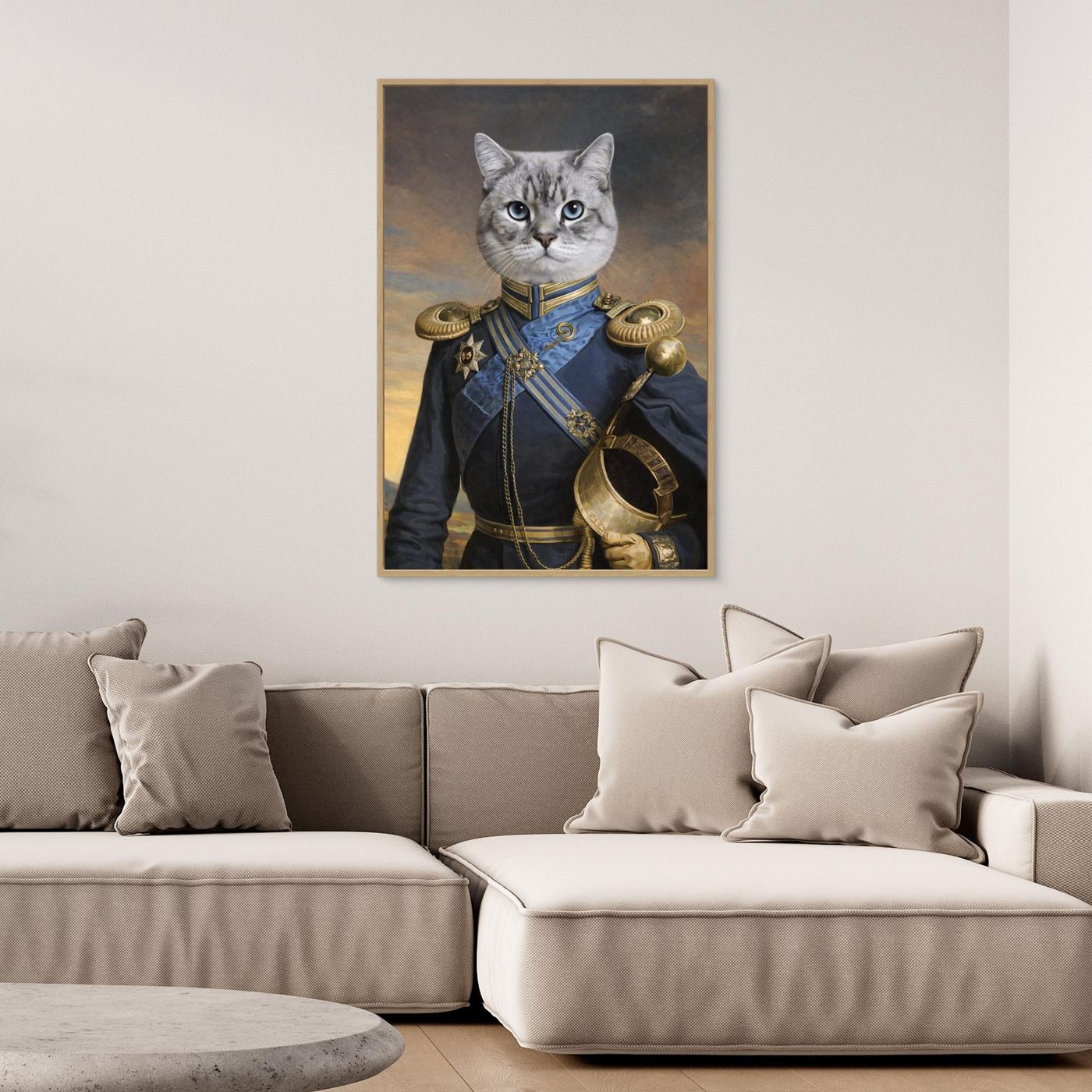 The Royal Commander - Personalized Pet Canvas Print