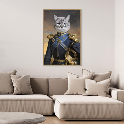 The Royal Commander - Personalized Pet Canvas Print