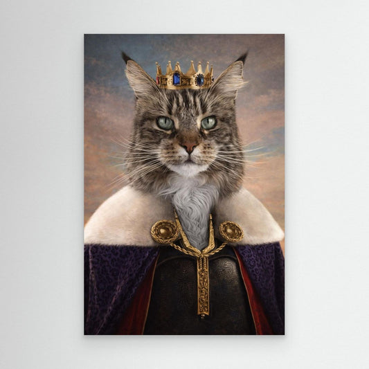 The Crowned King - Personalized Pet Canvas Print