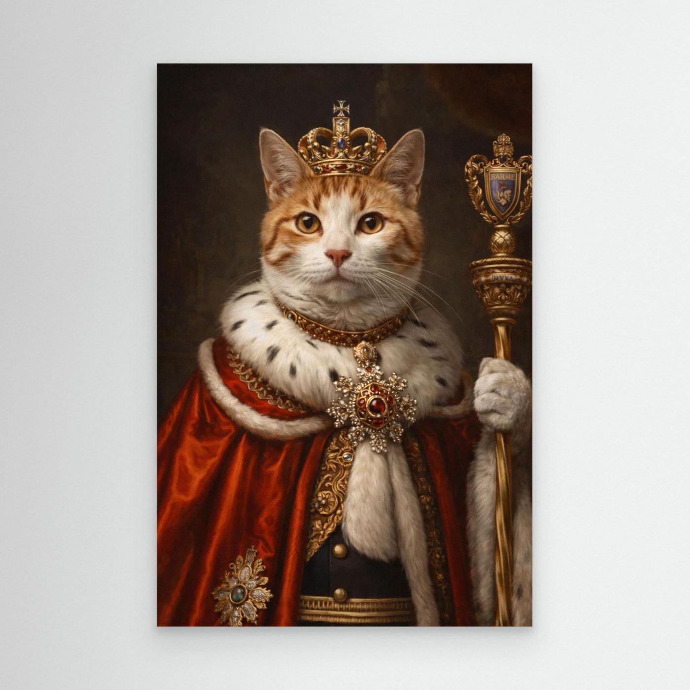 The Royal Monarch - Personalized Pet Canvas Print