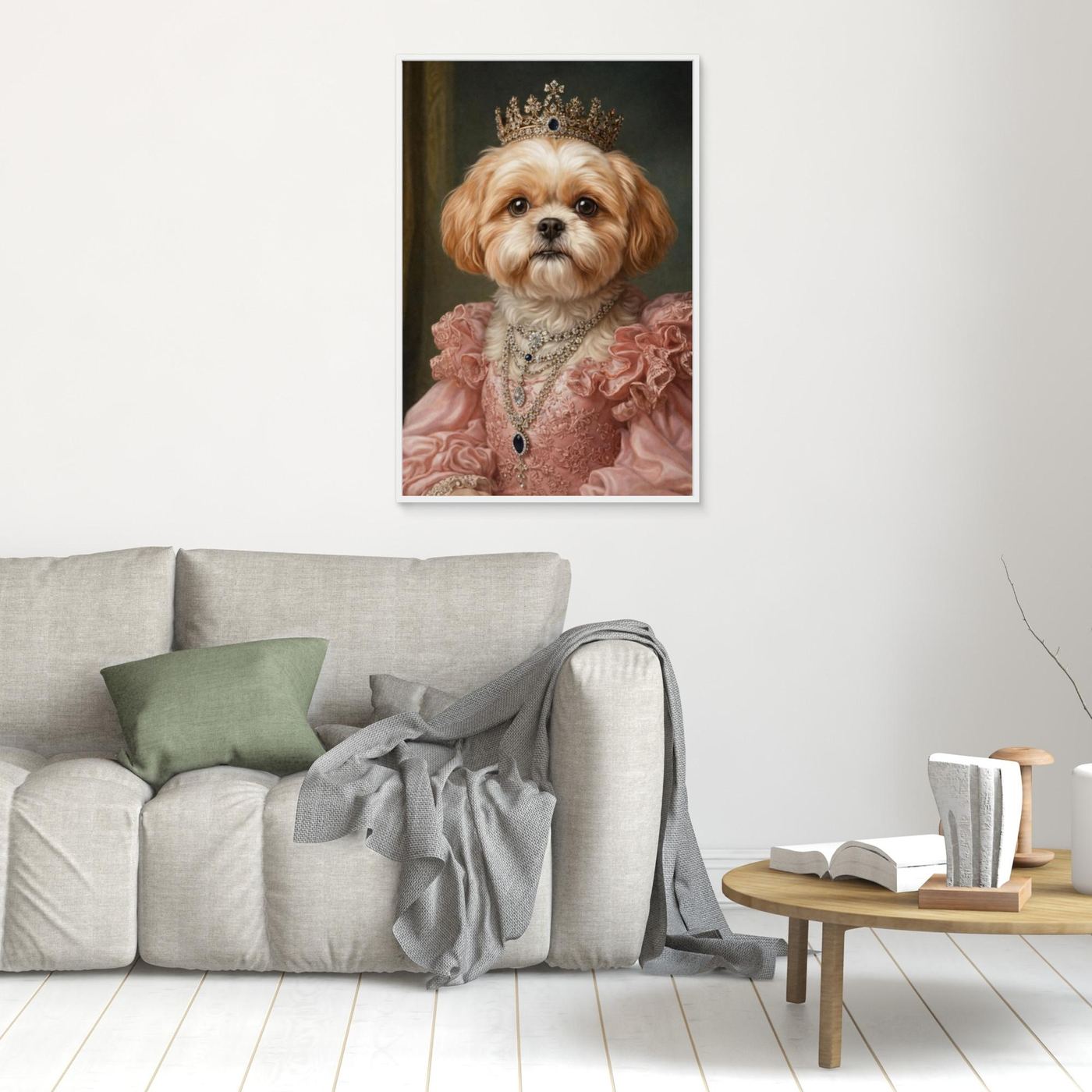 Crowned Princess - Personalized Pet Canvas Print