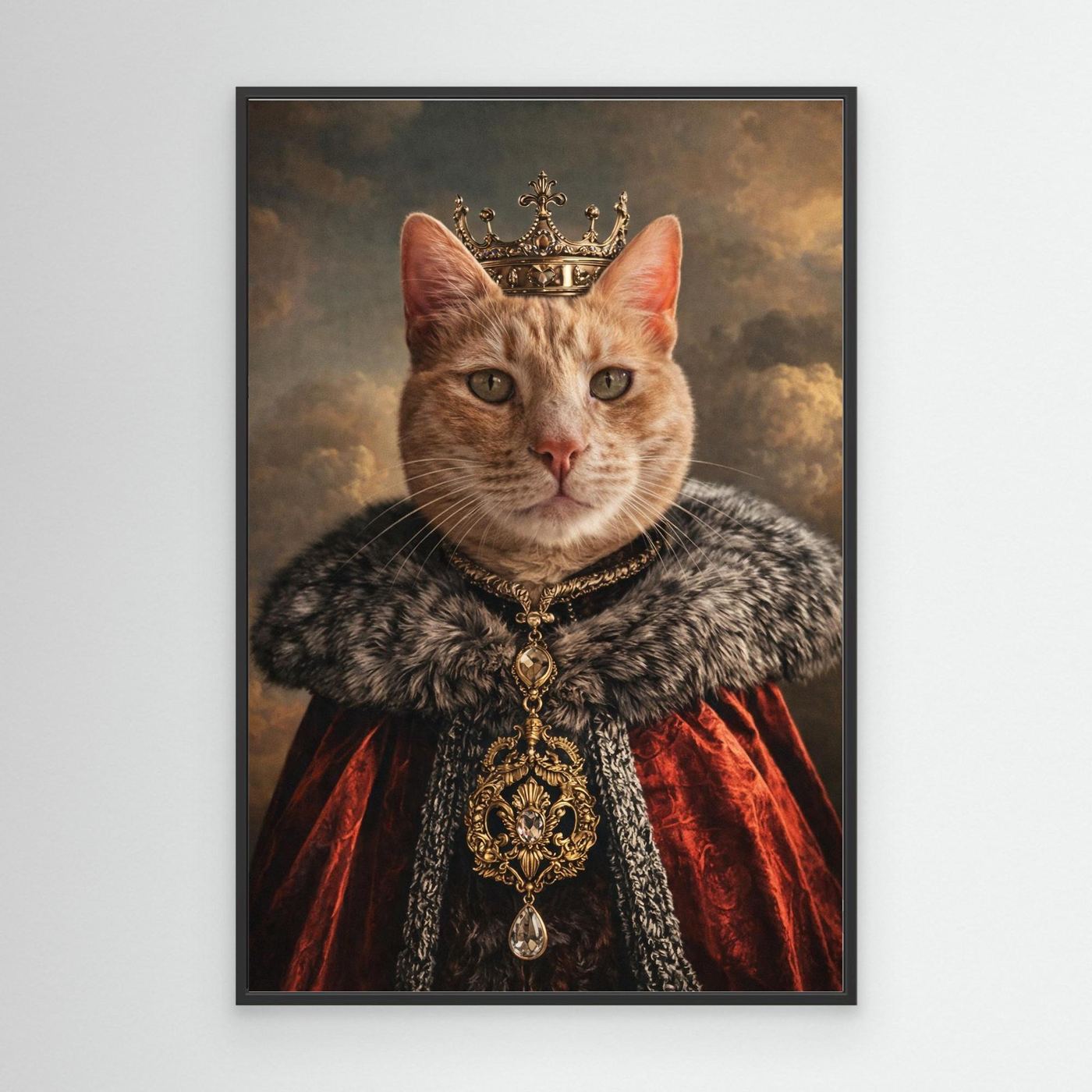 The Regal Queen - Personalized Pet Canvas Print